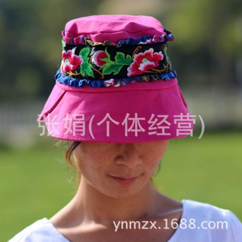 民族特色绣花帽子时尚民族风旅游帽休闲复古潮流装饰品批发
